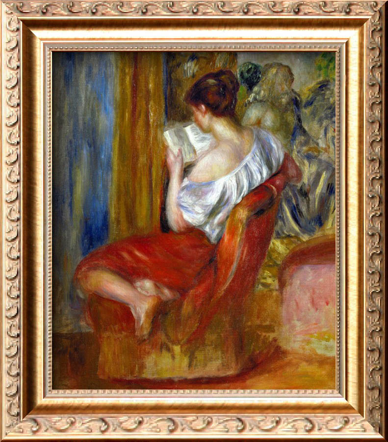 Reading Woman, circa 1900 by Pierre Auguste Renoir